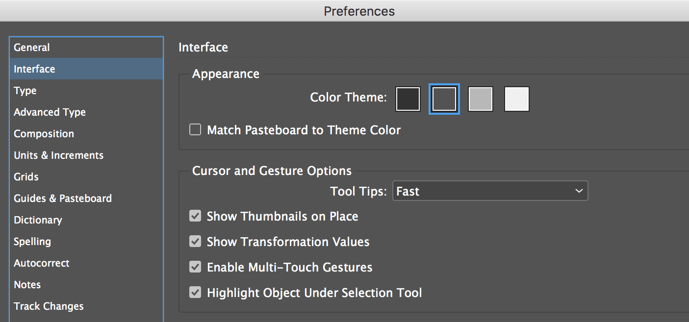 Indesign Tip Interface Color Theme Option Technology For Publishing Llc